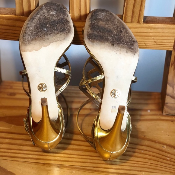 Tory Burch Metallic Heels - Picture 7 of 9